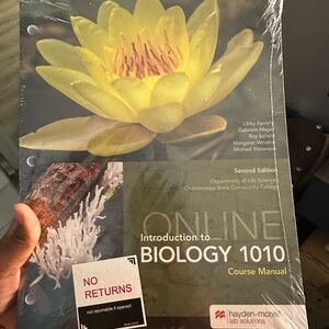 Biology 1010 Course Manual with Yellow Flower Cover